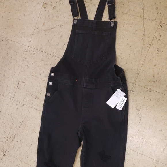 Old Navy Denim - OLD NAVY BIB OVERALLS DISTRESSED BLACK SZ 4 NWT#733324-00-1 NWT